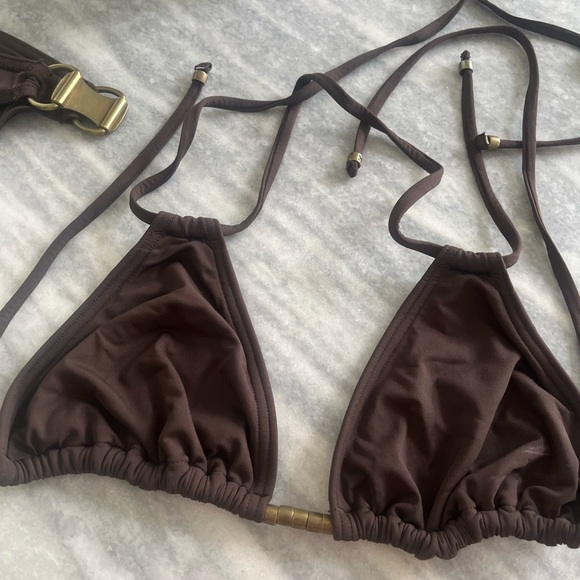 Other - Vintage brown with buckles Michaels kid size large bikini wow wow wow crazy find